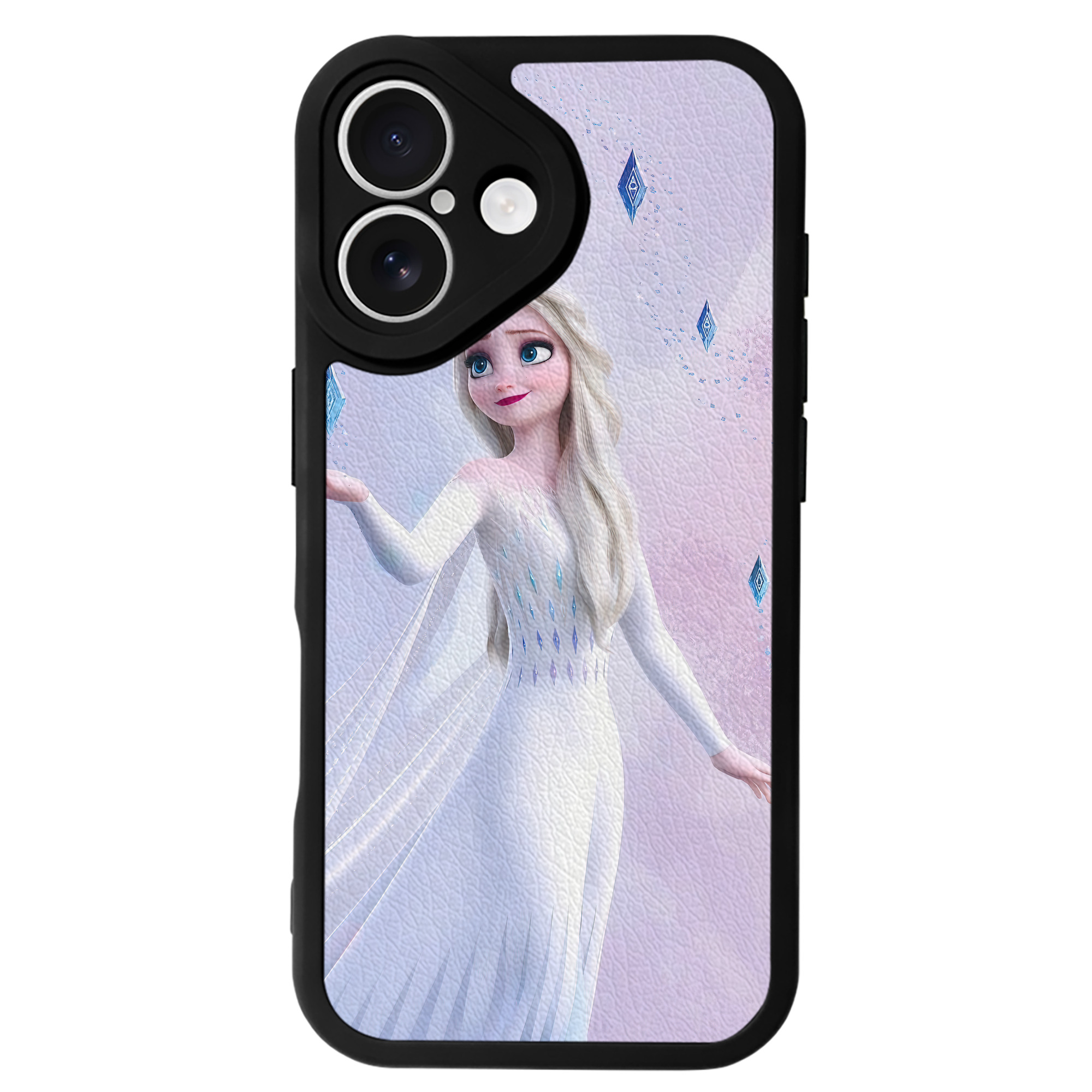 （画像用） アナと雪の女王 アンナ エルサ Frozen Anna Elsa 【iPhone 16シリーズ対応】シリコンスマホケース（レザー調） 材質：シリコン